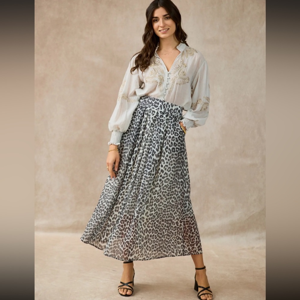FROM PARIS FRANCE 🇫🇷 Leopard Print Maxi Skirt